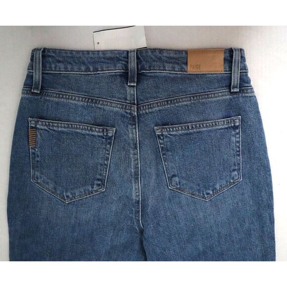 PAIGE 4593635 Women Sz 26 Darcene Blue Sarah Slim Exposed Button Fly Jeans $239+ - Picture 6 of 9